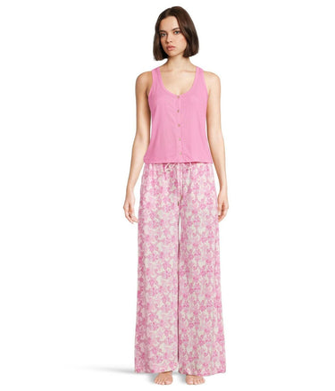 Honeydew Intimates Womens Coastal Cozy Tank Pant Set Pink Lady Paisley Size SM Honeydew Intimates