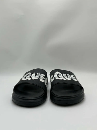 Alexander McQueen Graffiti Logo black rubber pool slide Size 43.5 Alexander Mcqueen