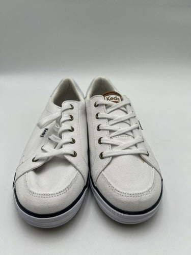 Keds Center Denim White Canvas Low Top Sneakers Shoes WF67489 Womens Size 8
