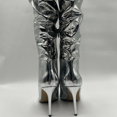 INC Iyonna Women’s Slouchy Over-The-Knee Boots Silver Size 7.5M INC International Concepts