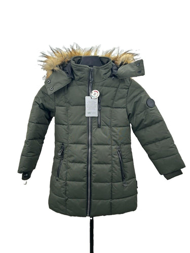Noize Hannah-GO live green Woman’s Faux Fur Trim Puffer Parka XS NOIZE