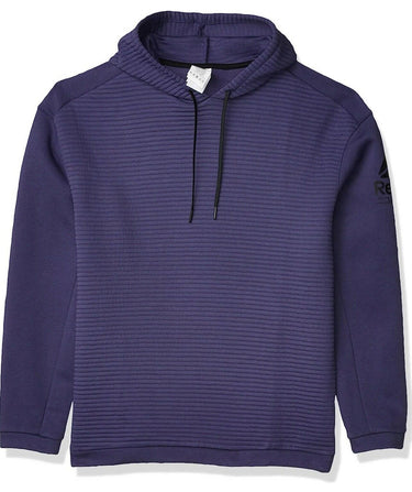 NWT Reebok Men Work Out Ready Fleece Hoodie, Midnight Ink Size S Reebok