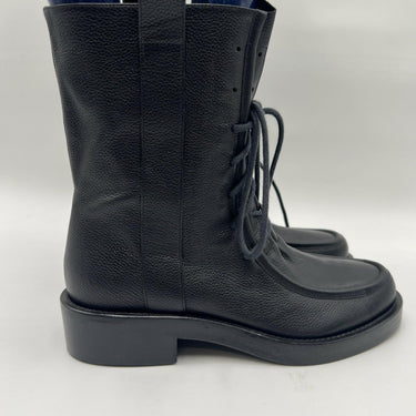 Co Leather Lace Up Combat Boots Black Size 36.5 CO