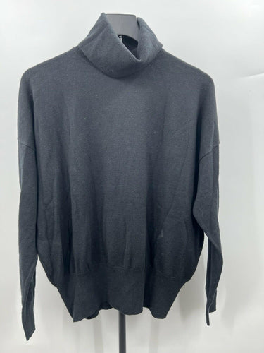 Madewell Charcoal Gray Turtleneck Sweater Oversized Knit Pullover Top Size M Madewell