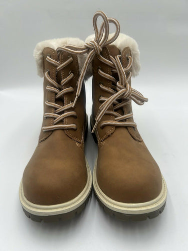 Unionbay Faux Fur Winter Lace Up Boots Tan Size 9