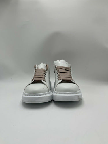 Alexander McQueen Oversized sneaker in white leather Bronze Heel Tab Size 41 Alexander McQueen