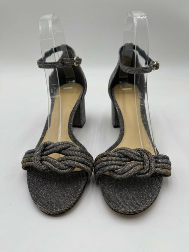 Alexandre Birman Vicky 60 Metallic Block-Heel Sandals Size 38