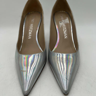 Women’s Stuart Weitzman Stuart 100 Scallop Iridescent Faux Leather Pumps Size 10 Stuart Weitzman