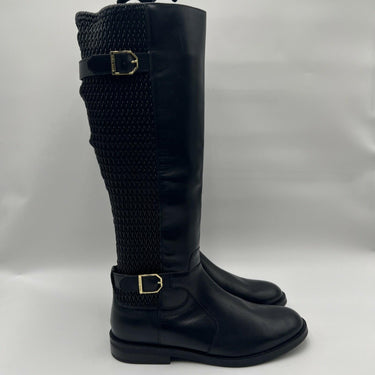 Women’s Cole Haan Chesley Water-Resistant Tall Boots Black Leather Size 8.5B Cole Haan