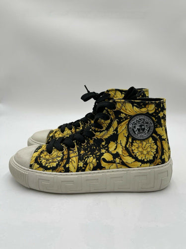 Men’s Versace Greca Barocco Canvas High Top Sneakers Size 41 Versace