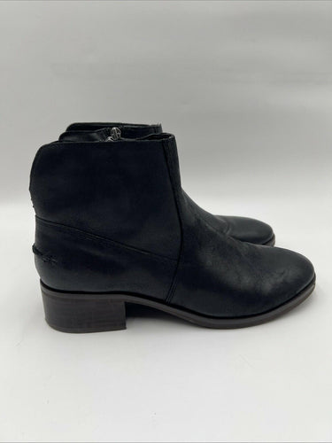 Women’s Lucky Brand Pedera Side Zip Ankle Bootie Black Leather Size 8.5M Lucky Brand