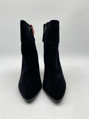 Women’s Blondo Selina Cuff Black Leather Ankle Side Zip Boots Size 7.5M