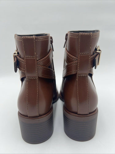NWOB Kelly & Katie Jeri Bootie Women's Brown Size 7W Kelly & Katie
