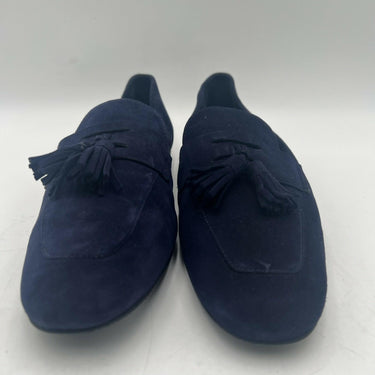 Women’s Stuart Weitzman navy blue suede tassel loafers Size 9B Stuart Weitzman