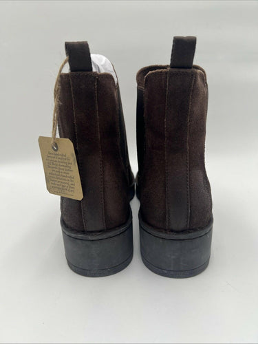 Women’s Born Verona Chelsea Ankle Brown Leather Round Toe Boots Size 10M Børn
