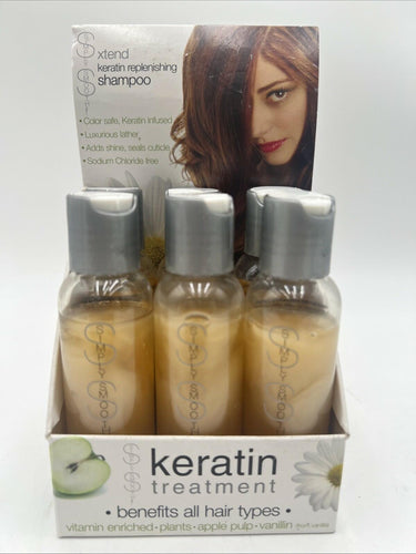Lot Of 6 Simply Smooth Extend Keratin Replenishing Shampoo 2 Floz Each Simply Smooth