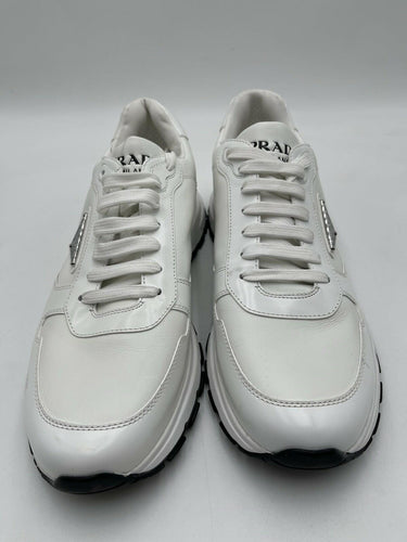 Men’s Prada Prax 01 brushed leather sneakers in Avorio Size 10UK PRADA