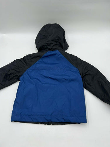 DKNY Blue Black Colorblock Hooded Jacket Size 3T