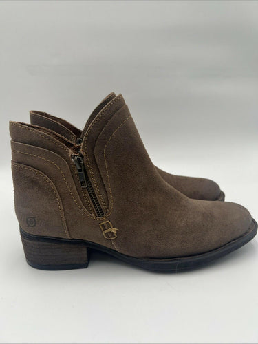 Women’s Born Malta Ankle Bootie Taupe Distressed Size 9M Børn