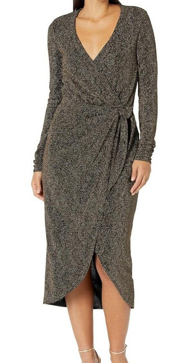 NWT Show Me Your Mumu Women's Kimora Wrap Dress Squiggle Sparkle Knit, Size S Show Me Your MuMu