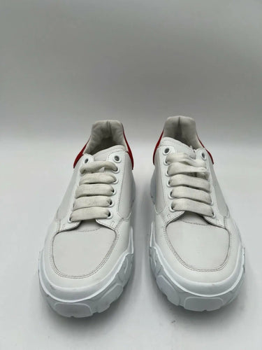 Alexander McQueen Court Trainer in White and Red Leather Size 36.5 Alexander McQueen