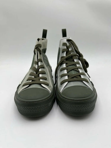 Dior B23 High 'Dior Oblique' in Olive Lace Up Sneakers Size 41 Dior