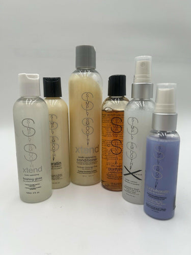 Simply Smooth Keratin Kit Lot 6 Xtend Xpress Purifying Gloss Conditioner Pro Simply Smooth