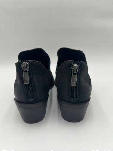 Women’s Lucky Brand Fitina Block Heel Booties Black Leather Size 7.5M Lucky Brand