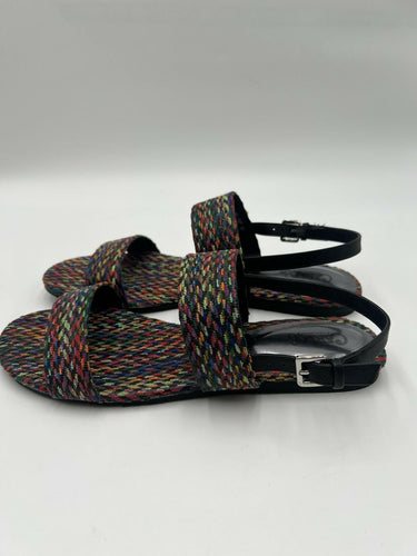 Carlos Santana Sandy Rainbow Woven Flat Sandals Womens Size 10 M