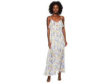 CeCe Floral-Print Maxi Dress Multicolor Size 8 Cece