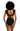 La Blanca Women's Over The Shoulder Ruffle Bikini Swimsuit Top, Black Size 14 La Blanca