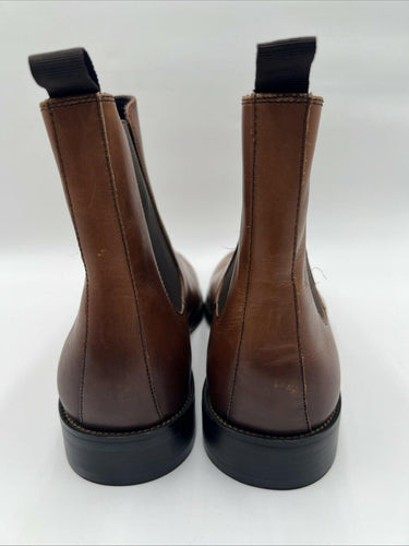 Saks Fifth Avenue Adriano Leather Chelsea Boots in brown Leather Size 10M Saks Fifth Avenue