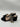 Gianvito Rossi black suede Gold Chain block-heel sandals Size 35 GIANVITO ROSSI