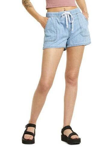 BP. Drawstring Denim Shorts in Authentic Light Wash Size X-Large B.P