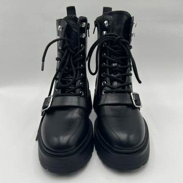 NWOB Mix No. 6 Ariee Combat Boots Women's Black Size 6.5M/37 Mix No. 6