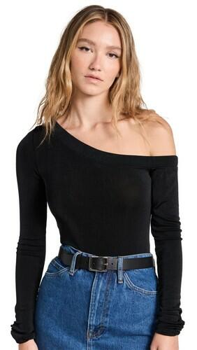 Free People Women's Thats Hot Thong Bodysuit, Black, M Free People