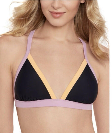 Salt + Cove Juniors' Contrast-Trim Triangle Bikini Top, Size XS Salt & Cove
