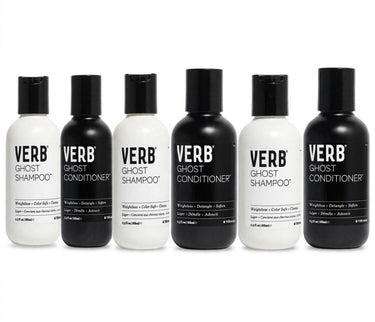 Lot 6 VERB Ghost Shampoo & Conditioner 2.3oz Ea Travel Set 3 Each Verb