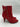 Bellini Red Suede Ankle Booties Double Gold Zipper Stiletto Size 9