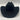 Justin Authentic Western Black Felt Cowboy Hat Cattleman Crown Wide Brim 7 1/2 Justin