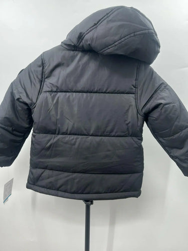 Carter's Boys Quilted Puffer Jacket Black Blue Fleece Lined Winter Coat NWT 5/6 Carter's
