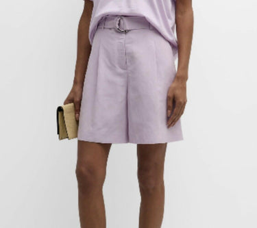 Lafayette 148 New York Degraw Womens Silk Blend Pleated High-Waist Shorts 10 Lafayette 148 New York
