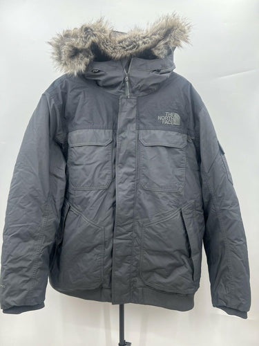 The North Face Jacket Mens Gray Gotham Bomber Fur Hood Down 600 Parka Coat XXL The North Face