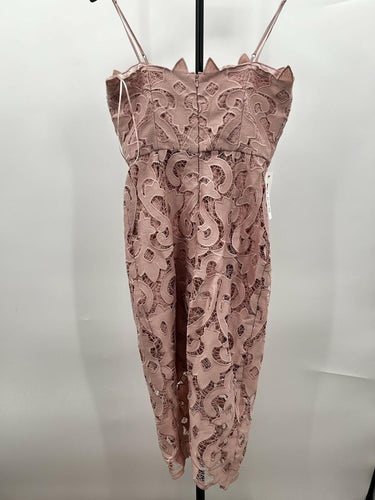 Bardot Lina Lace Sheath Dress in pink rose Intricate Large-scale Lace Size 6/S