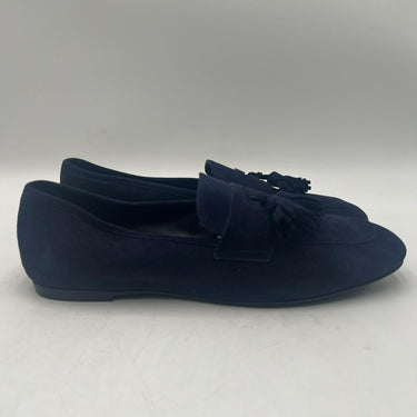 Women’s Stuart Weitzman navy blue suede tassel loafers Size 9B Stuart Weitzman