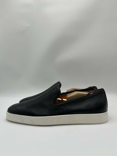 Men’s Santoni Atlantis slip-on loafers Black Leather Size 8
