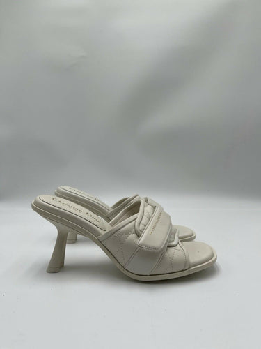 Dior Dio(r)evolution Cannage heeled sandals White quilted leather Size 36.5 Dior