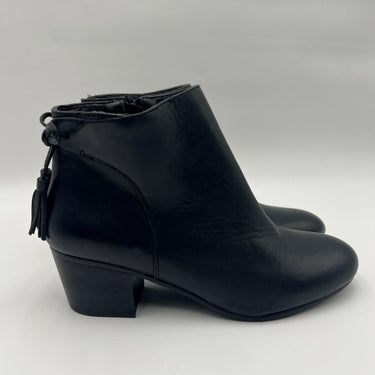 Crown Vintage Rena Black Leather Ankle Boot Size 7M Crown Vintage