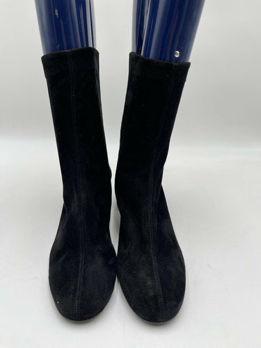 Aquazzura Saint Honoré 35 suede ankle boots in black Size 36.5