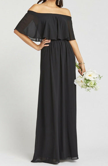 NWT Show Me Your Mumu Hacienda Dress Black Chiffon Size XS Show Me Your MuMu